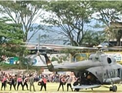 Tiga Helikopter Mendarat di Lapangan Musara Alun Takengon, Diduga Tes Lending Pra Pasca Kehadiran Presiden.