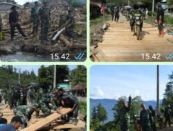 Pangkogabwilhan I Letnan Jenderal TNI Kunto Arief Wibowo Tinjau Jembatan desa Nosar Dan Desa Kala Segi