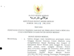 Bencana Hidrometrologi Bener Meriah Memasuki Masa Pemulihan