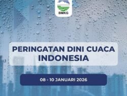 Peringatan Dini Cuaca BMKG: Sejumlah Wilayah Aceh Berpotensi Hujan Lebat hingga Sangat Lebat pada 8 Januari 2026