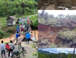 Banjir Longsor Terjang Gelampang Gading, Jembatan Putus dan Sekolah Terancam, Warga Bergotong Royong Pulihkan Akses