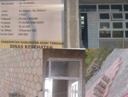 Kontrak Berakhir Desember 2025, Proyek Pustu Bebesen Rp733 Juta Masih Dikerjakan di 2026, Akses Jalan pun Belum Ada