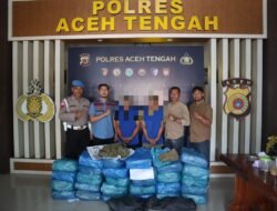 Gagalkan Peredaran 62 Kilogram Ganja, Satresnarkoba Polres Aceh Tengah Ringkus Dua Pelaku