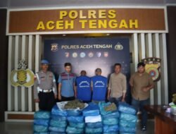 Satresnarkoba Polres Aceh Tengah Ungkap Peredaran 30 Kilogram Ganja, Dua Pelaku Diamankan