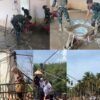 Tersentuh Kondisi Pelajar di Linge, Prajurit Yonif TP 854/DK Bantu Bersihkan Sekolah dan Seberangkan Siswa Lewati Arus Sungai