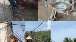 Tersentuh Kondisi Pelajar di Linge, Prajurit Yonif TP 854/DK Bantu Bersihkan Sekolah dan Seberangkan Siswa Lewati Arus Sungai