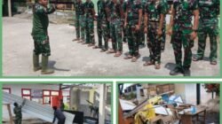 Yonif TP 854/DK Brigif TP 90/YGD Gotong Royong Pulihkan Sekolah Terdampak Bencana di Empat Kecamatan Aceh Tengah