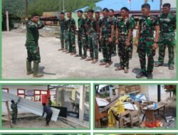 Yonif TP 854/DK Brigif TP 90/YGD Gotong Royong Pulihkan Sekolah Terdampak Bencana di Empat Kecamatan Aceh Tengah