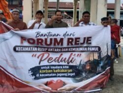 Forum Reje Rusip Antara Salurkan Bantuan untuk Korban Kebakaran Jagong Jeget